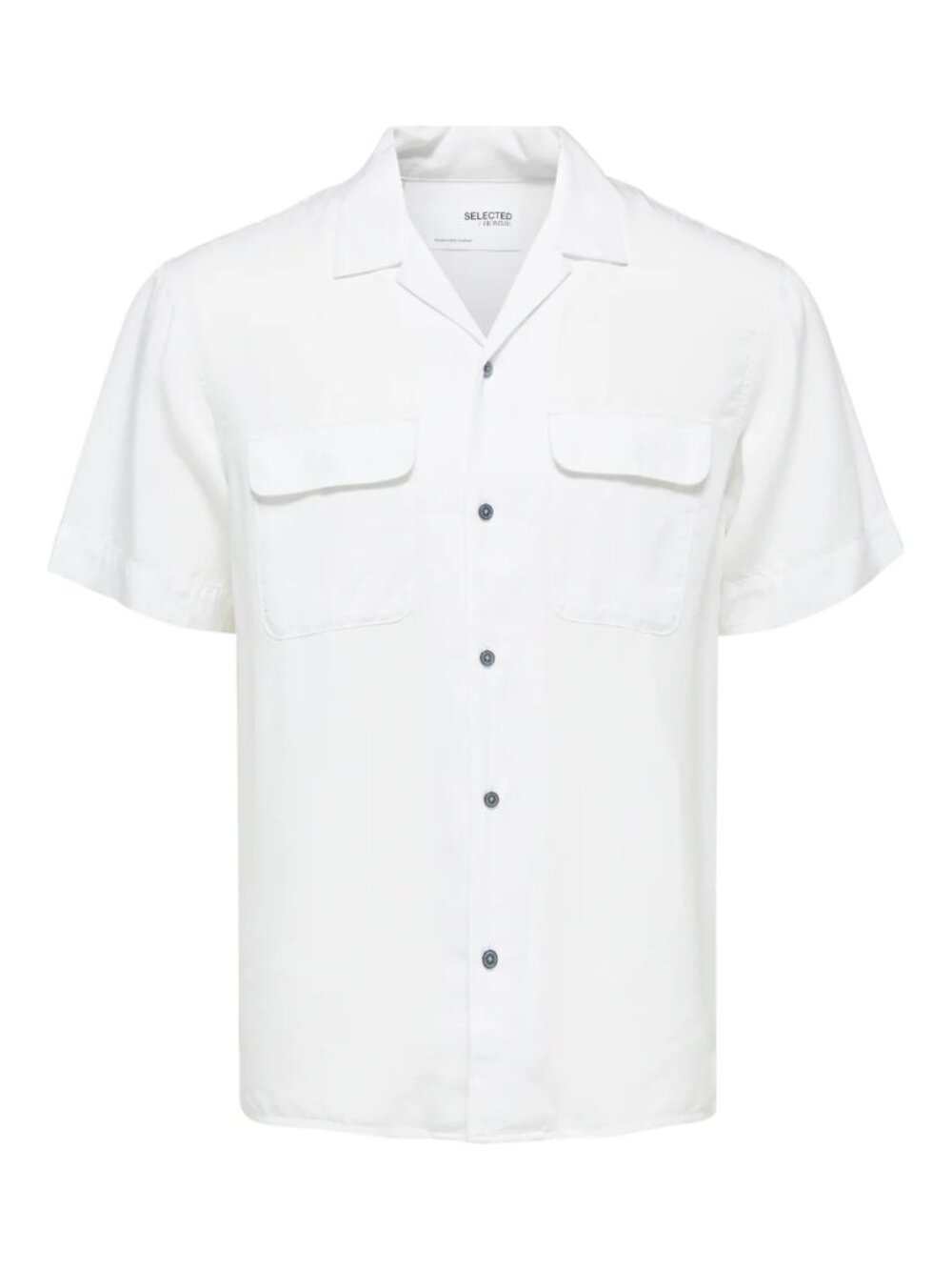 Selected Homme Bright White Short Sleeve Shirt